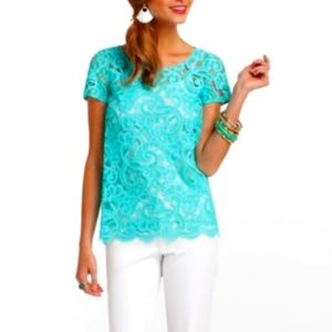 Lily Pulitzer Poppy Top Lace Shirt